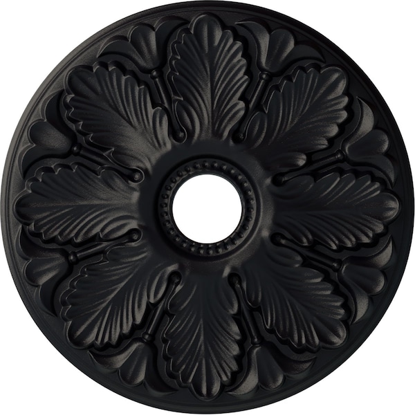 Ekena Millwork Milan Ceiling Medallion (Fits Canopies up to 4 5/8"), 24 1/2"OD x 3 1/2"ID x 1"P, Steel Gray CM24MISGS - main